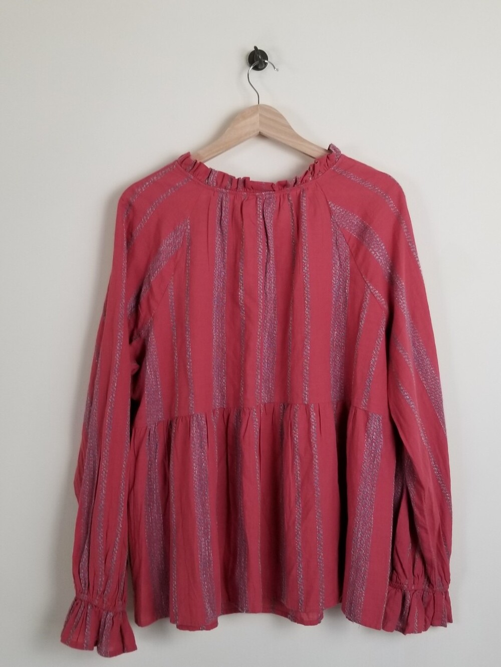 Wonderly Peplum Ruffle Top Size XL NWT - Picture 5 of 6